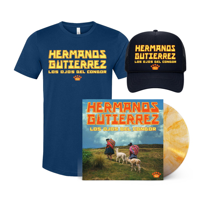Los Ojos Del Cóndor / T-shirt & Hat & Clear Pearl-Orange Vinyl Bundle — Image 1 of 4