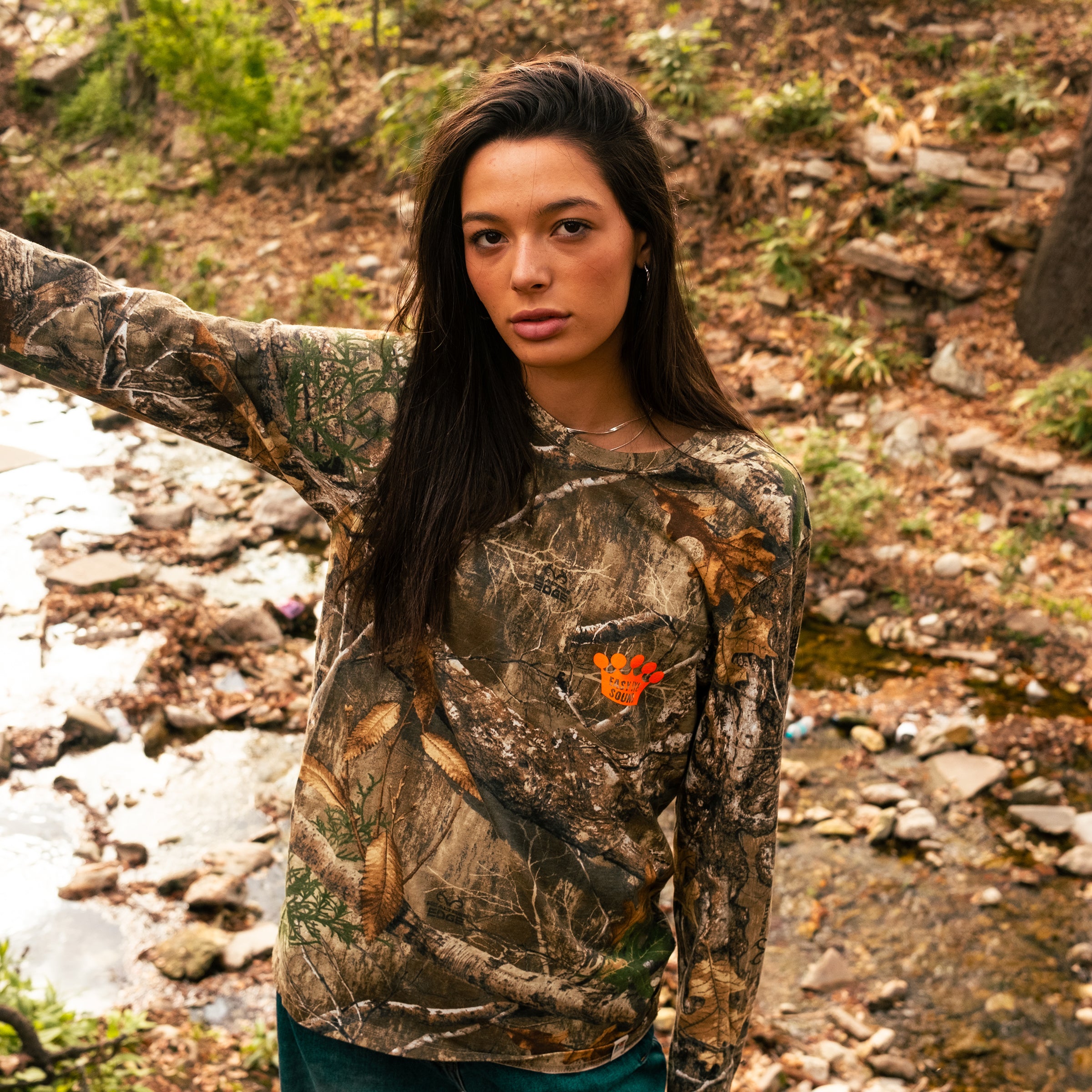 "Woodsman's Special" Bundle - Camo Shirt + Blaze Orange Beanie